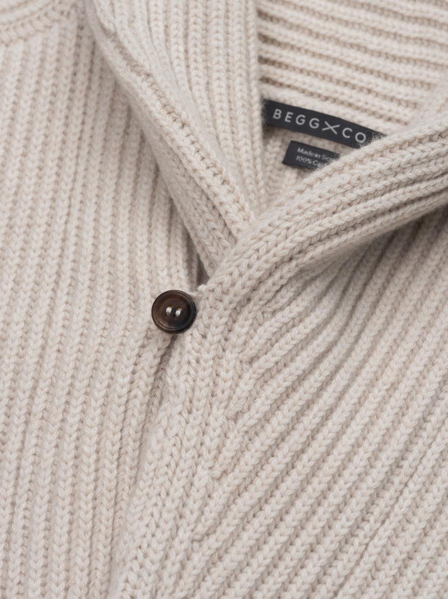 Womens Luxury Cashmere Yacht Cardigan Oat | Begg x Co