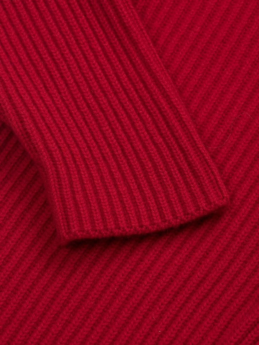 Luxury Cashmere Yacht Cardigan Red | Begg x Co