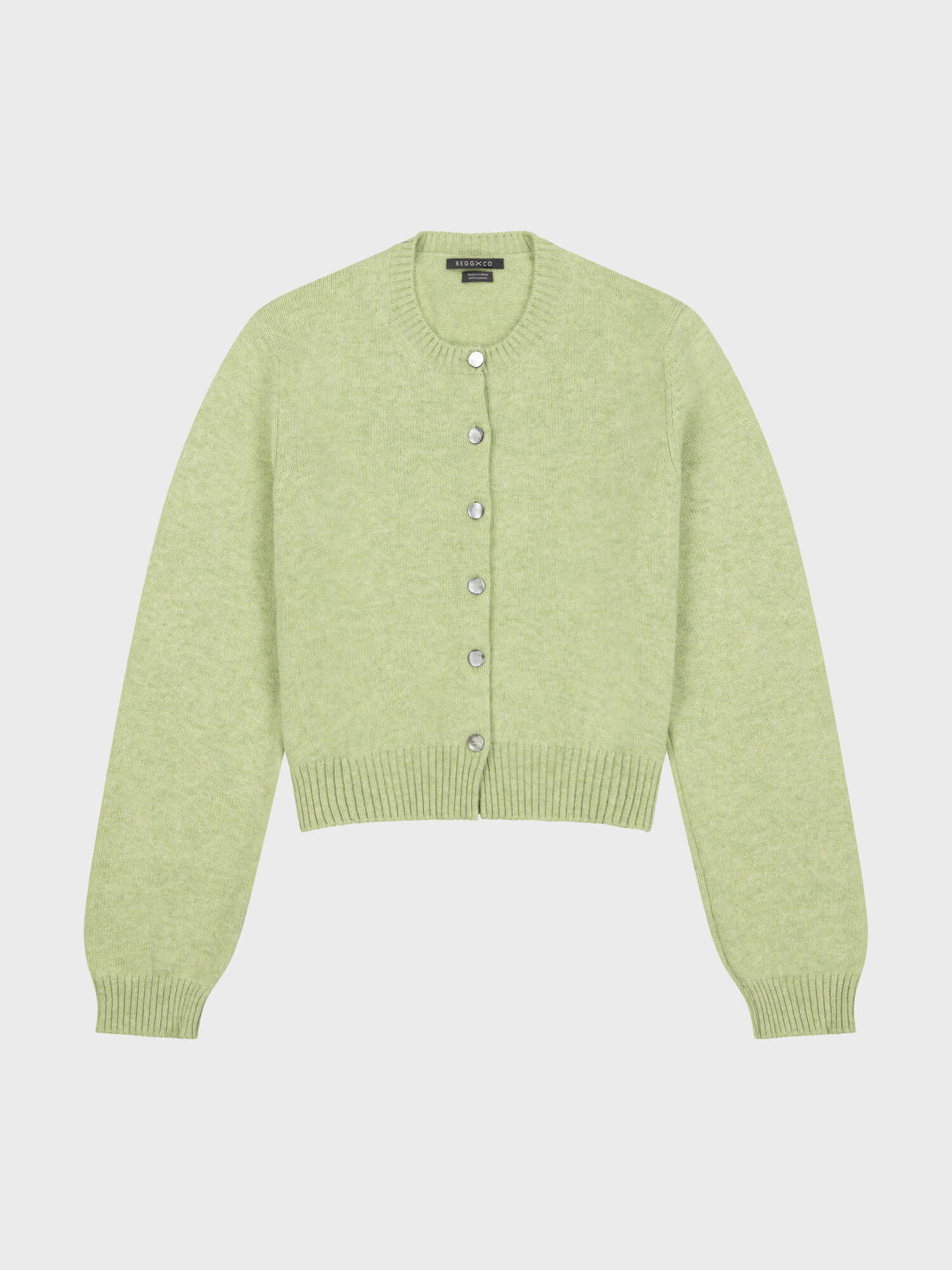 light green cashmere cardigan