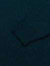 knitted dark green cashmere poloshirt cuff detail