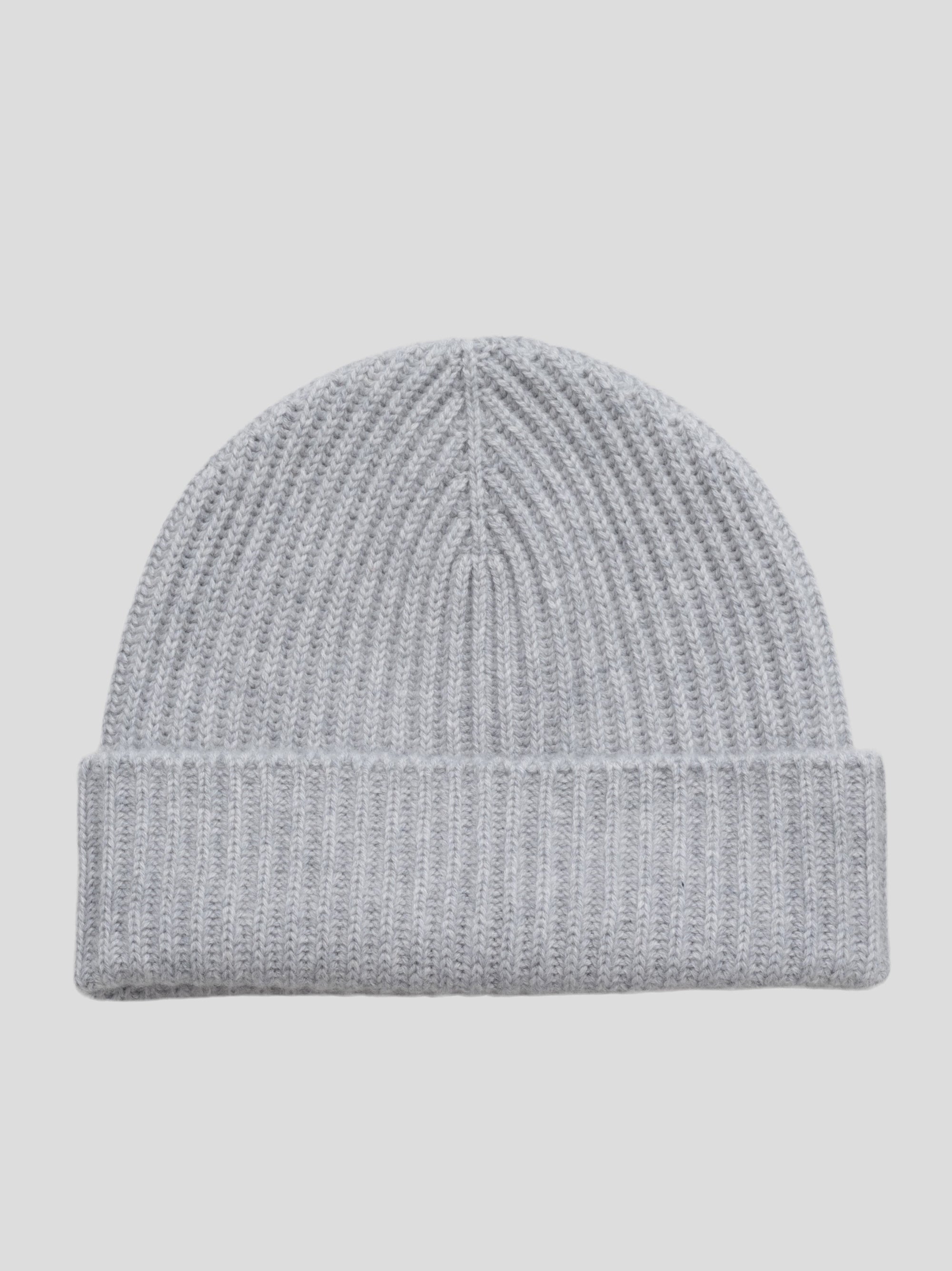 Mens Feather Grey Cashmere Alex Beanie Hat | Begg x Co