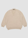 Mens Sloane Knitted Cashmere V-Neck Sweater Blonde Undyed| Begg x Co