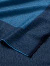 Arran Border Cashmere Blanket Navy Azure| Begg x Co