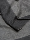 Oversized Arran Border Cashmere Throw Charcoal| Begg x Co