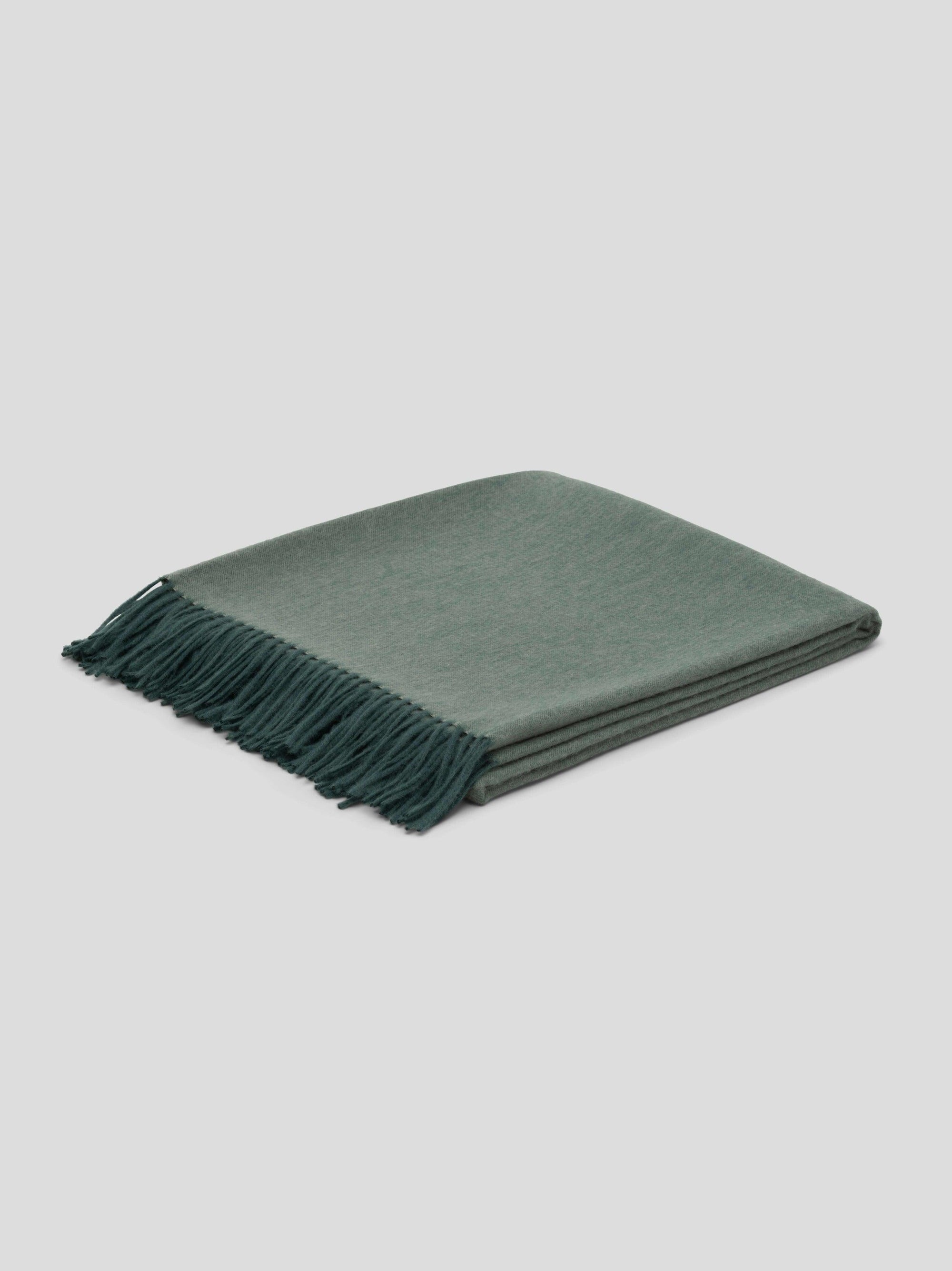 Arran Solid Cashmere Throw Duck Egg | Begg x Co