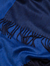 Arran Reversible Womens Silk Cashmere Scarf Navy Sapphire Detail | Begg x Co