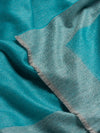 Arran Border Flannel Teal Cashmere Blanket Detail | Begg x Co