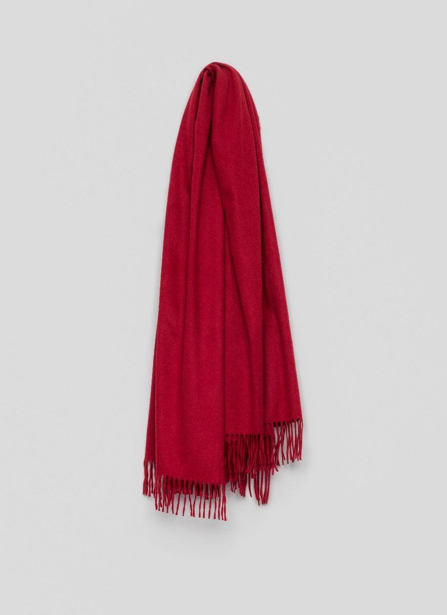 Arran Plain Cashmere Throw Carmine | Begg x Co