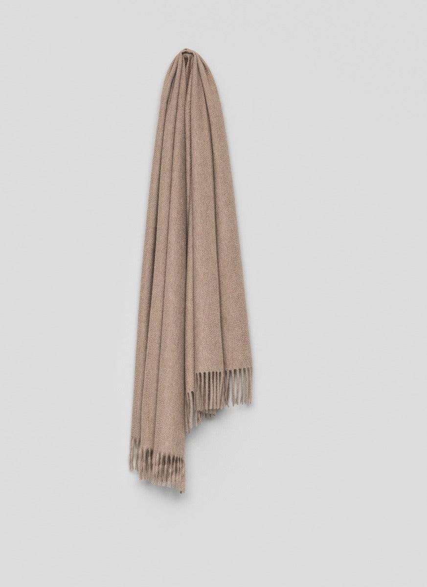 Arran Plain Womens Cashmere Stole Dark Natural | Begg x Co