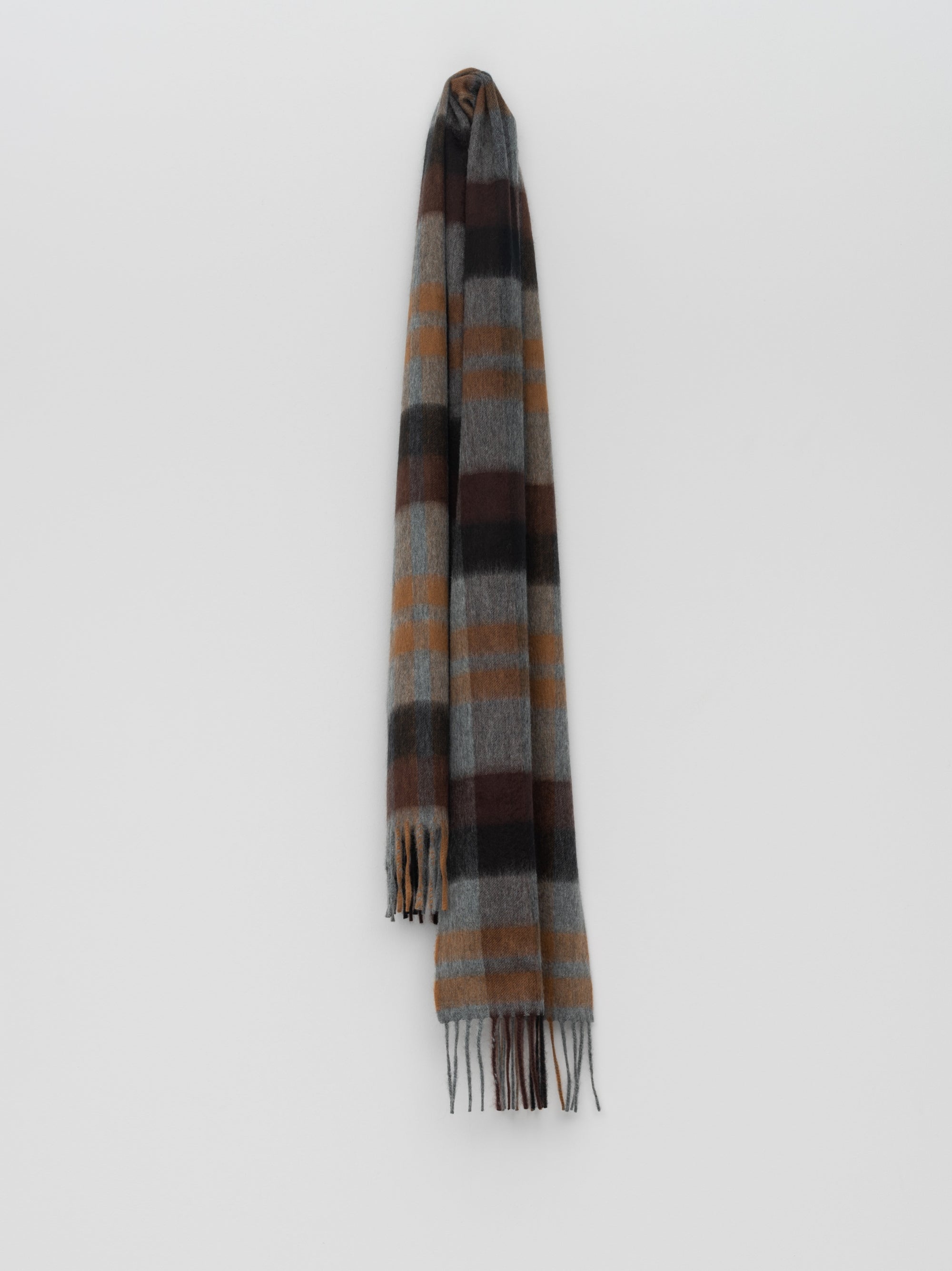 Men's Arran Ferguson Cashmere Scarf Grey Vicuna | Begg x Co