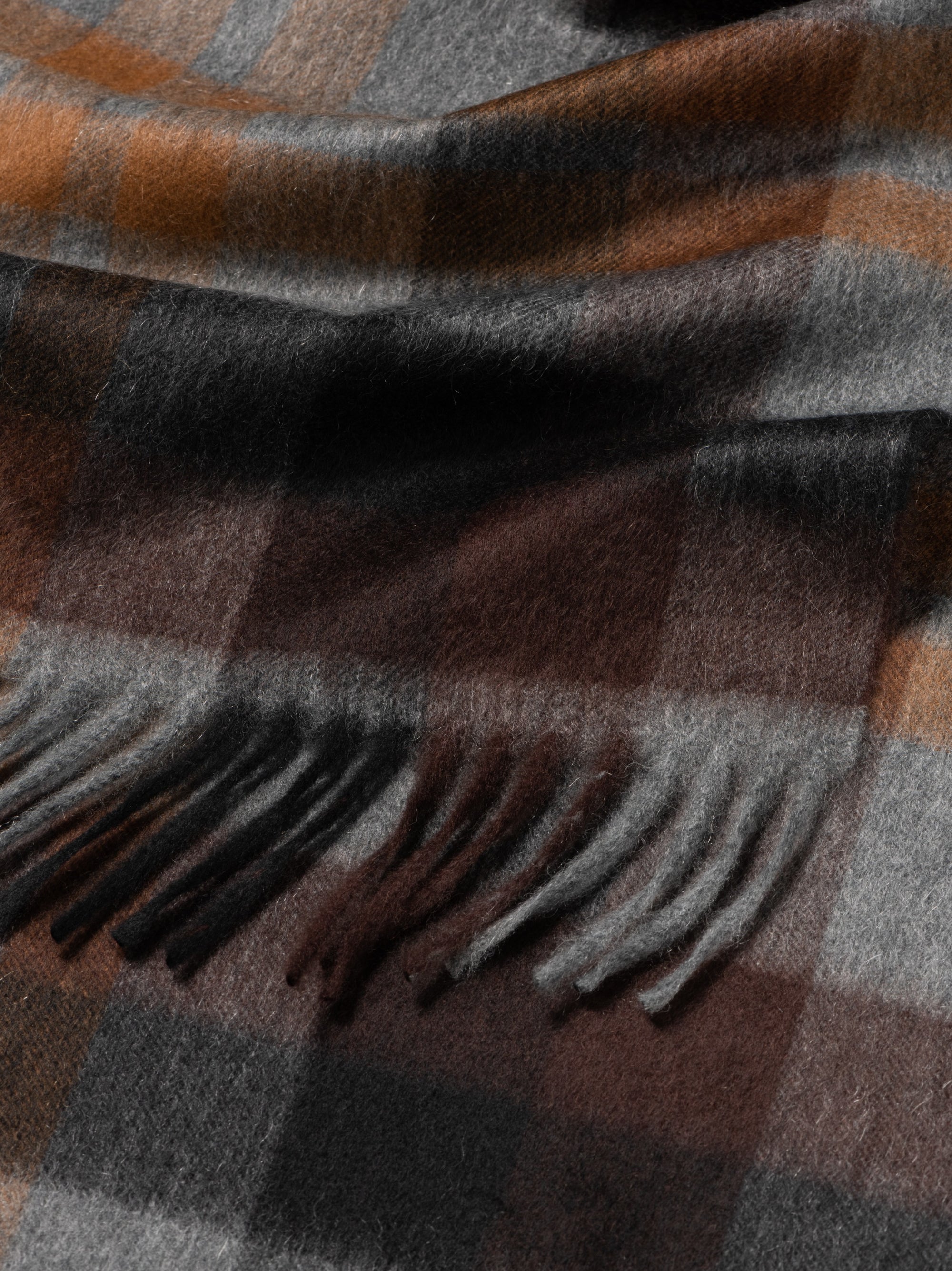 Men's Arran Ferguson Cashmere Scarf Grey Vicuna | Begg x Co