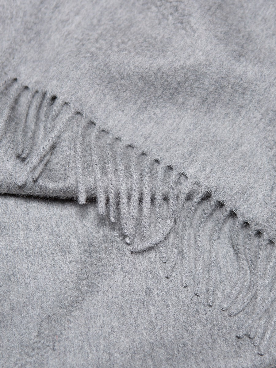 Oversized Arran Cashmere Throw Flannel Grey | Begg x Co