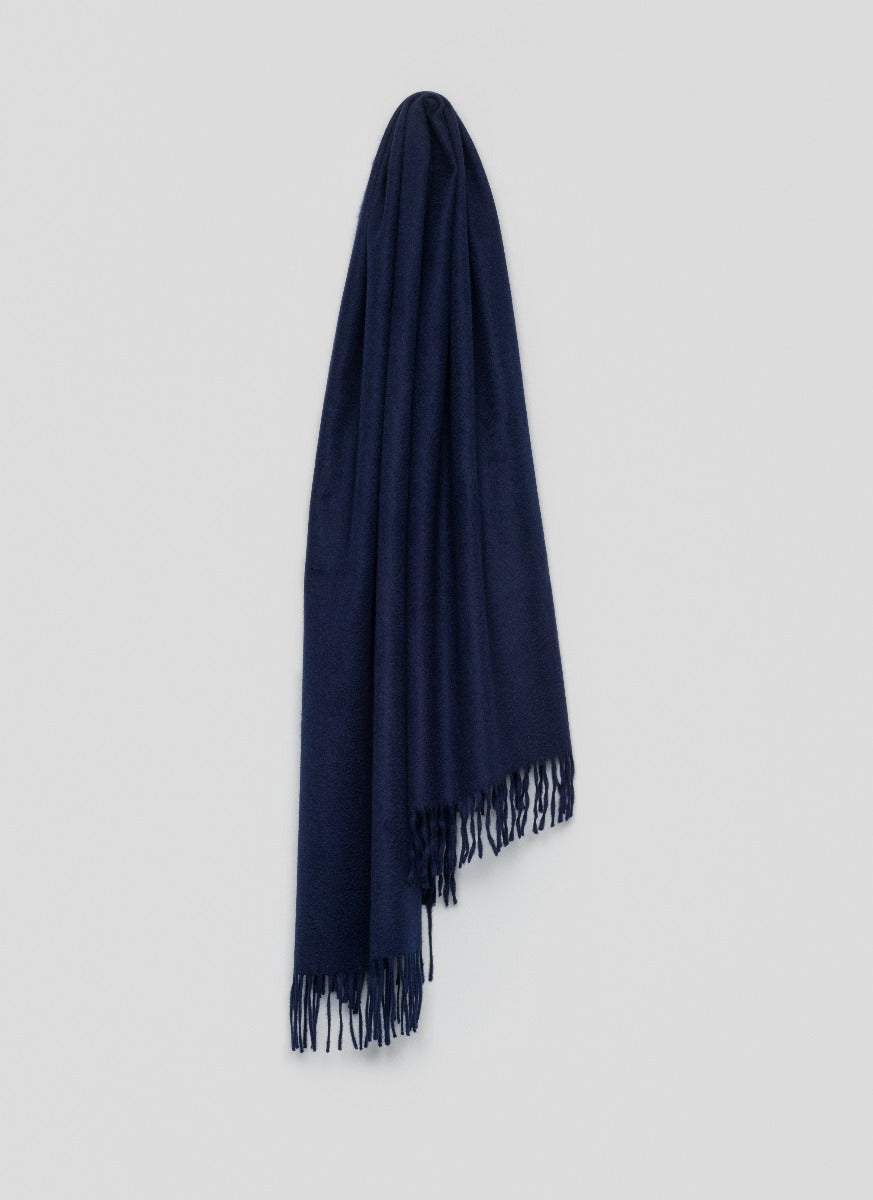 Arran Plain Womens Cashmere Stole Navy | Begg x Co