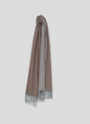 Arran Reversible Womens Cashmere Scarf Flannel Mink - Begg x Co