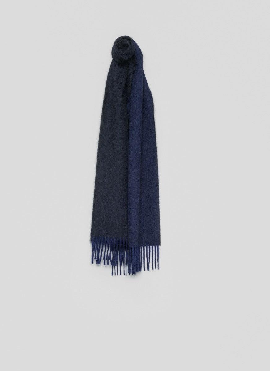 Arran Reversible Womens Cashmere Scarf Navy Black| Begg x Co