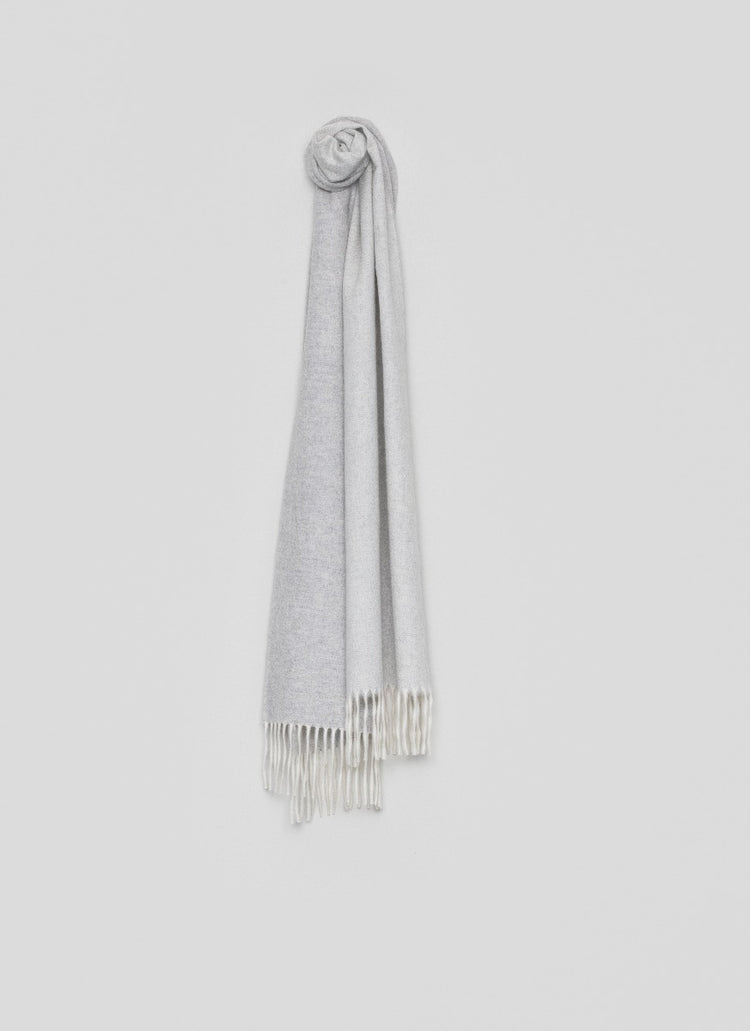 Arran Reversible Mens Cashmere Scarf White Silver | Begg x Co