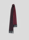 Arran Reversible Mens Cashmere Scarf Navy Wine - Begg x Co