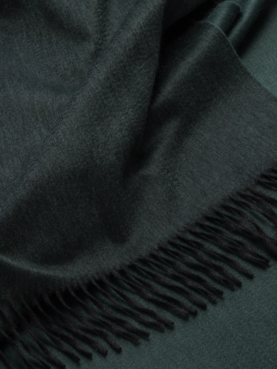 Arran Reversible Womens Oversized Scarf Charcoal Spruce | Begg x Co