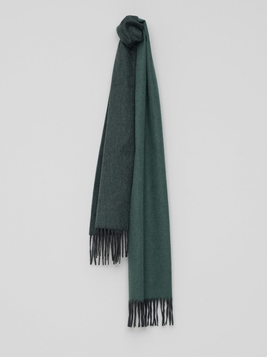 Arran Reversible Womens Oversized Scarf Charcoal Spruce | Begg x Co