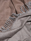 Arran Reversible Womens Cashmere Scarf Flannel Mink Detail | Begg x Co