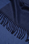 Arran Reversible Navy Bluejay Mens Cashmere Scarf - Begg x Co