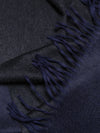 Arran Reversible Navy Charcoal Womens Cashmere Scarf - Begg x Co