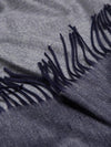 Arran Reversible Womens Cashmere Scarf Navy Grey Detail | Begg x Co