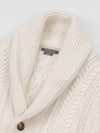 Men's Aspen Bare Undyed Cashmere Knitted Cardigan by Begg x Co