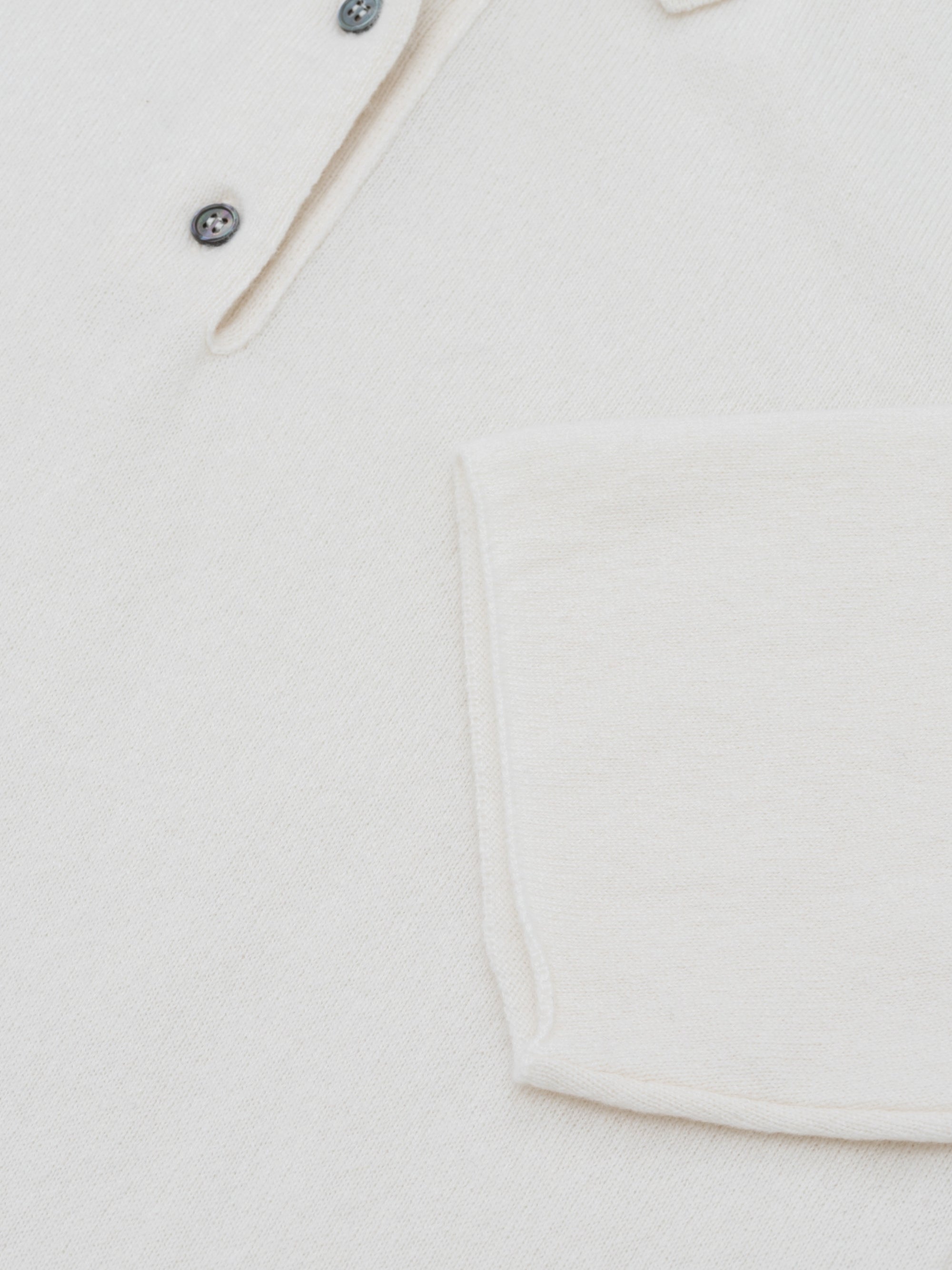 Womens Monterey Cashmere Knitted Polo Frost| Begg x Co