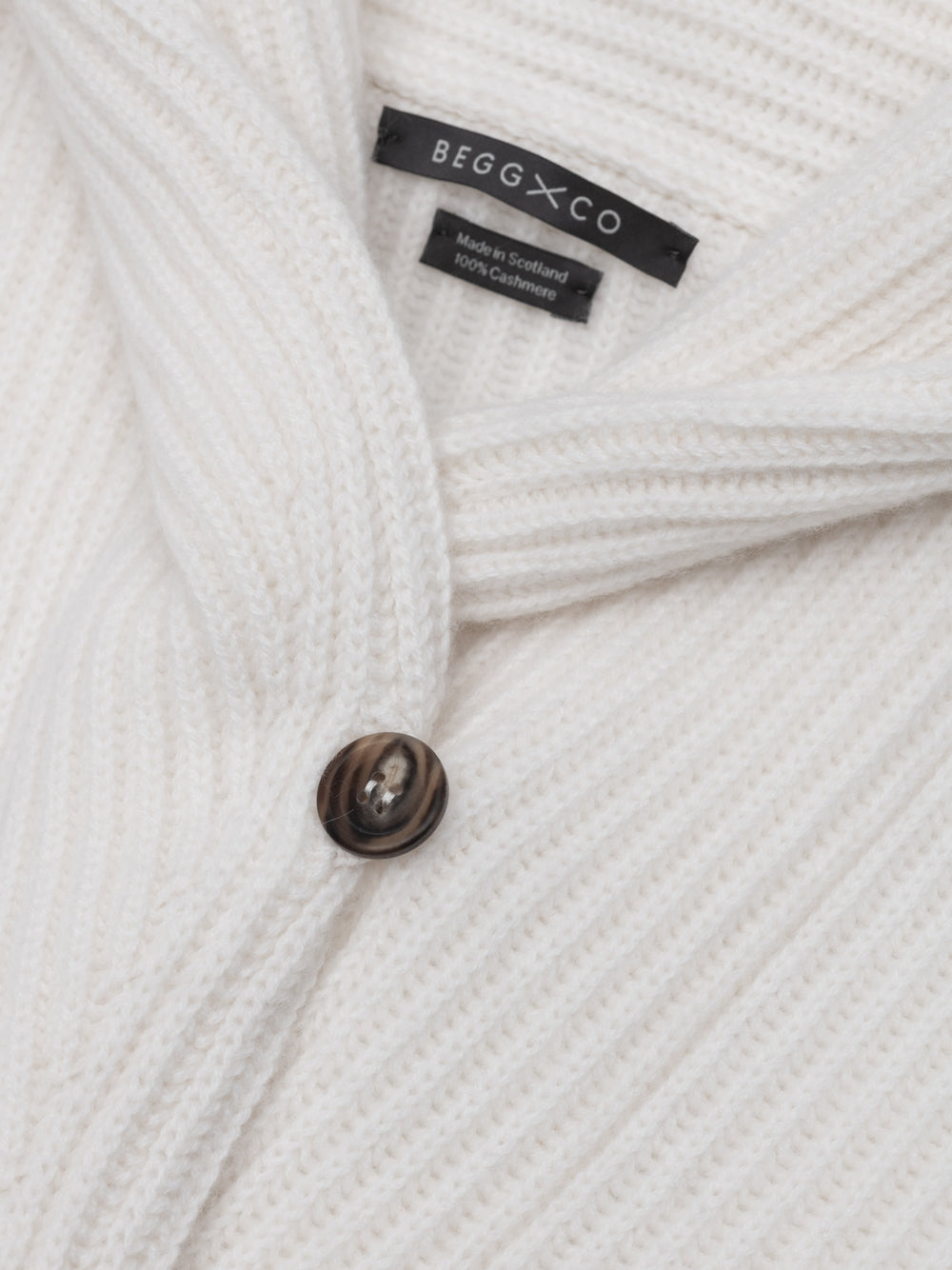 Womens Mini Yacht Cashmere Knitted Cardigan Frost | Begg x Co