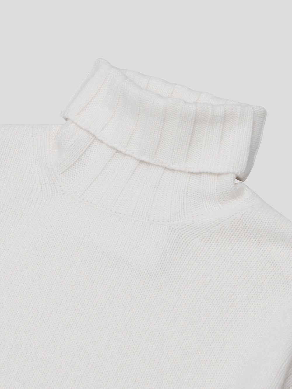 Womens Sophia Cashmere Roll Collar Sweater Frost| Begg x Co