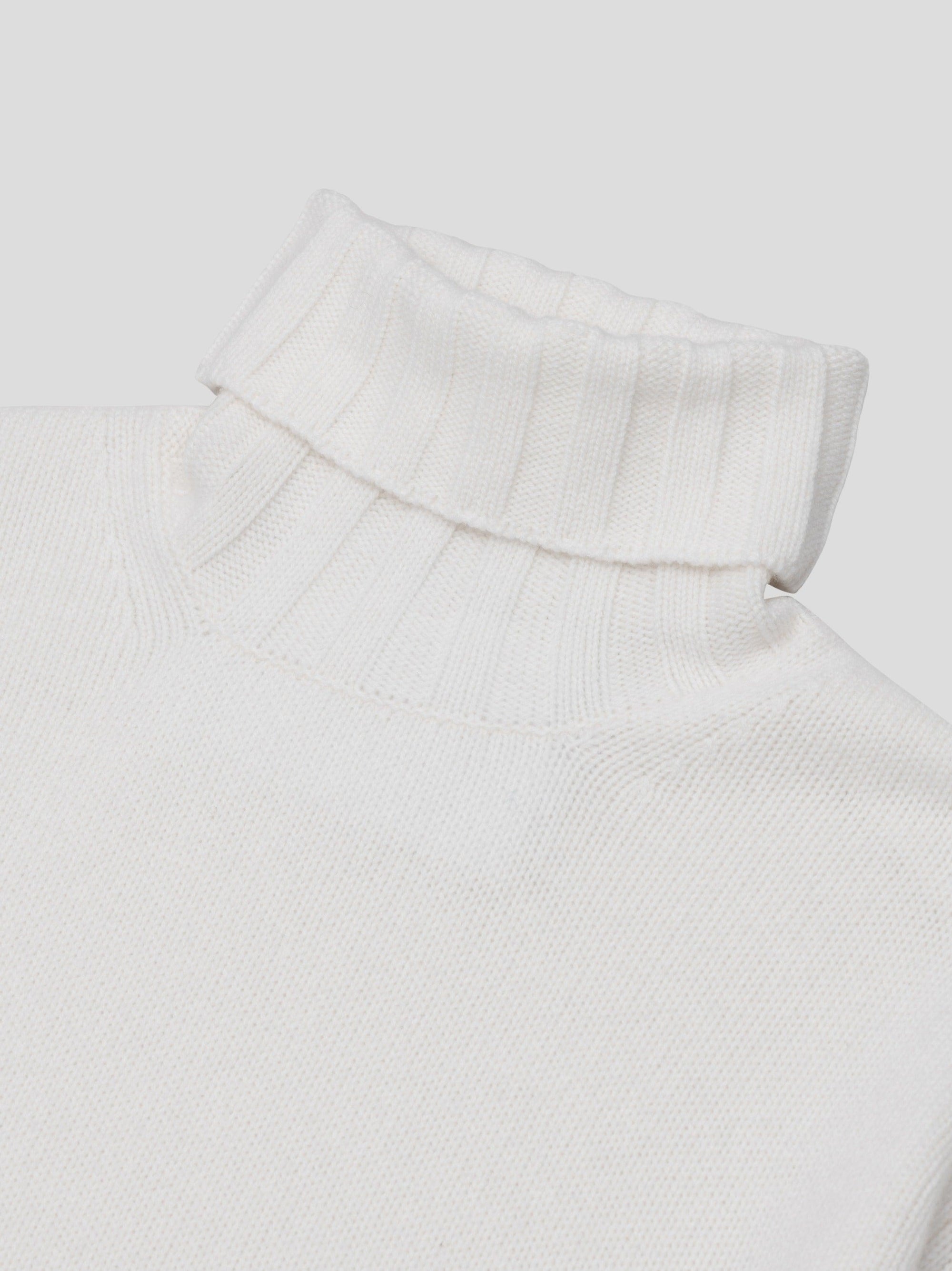 Womens Sophia Cashmere Roll Collar Sweater Frost| Begg x Co