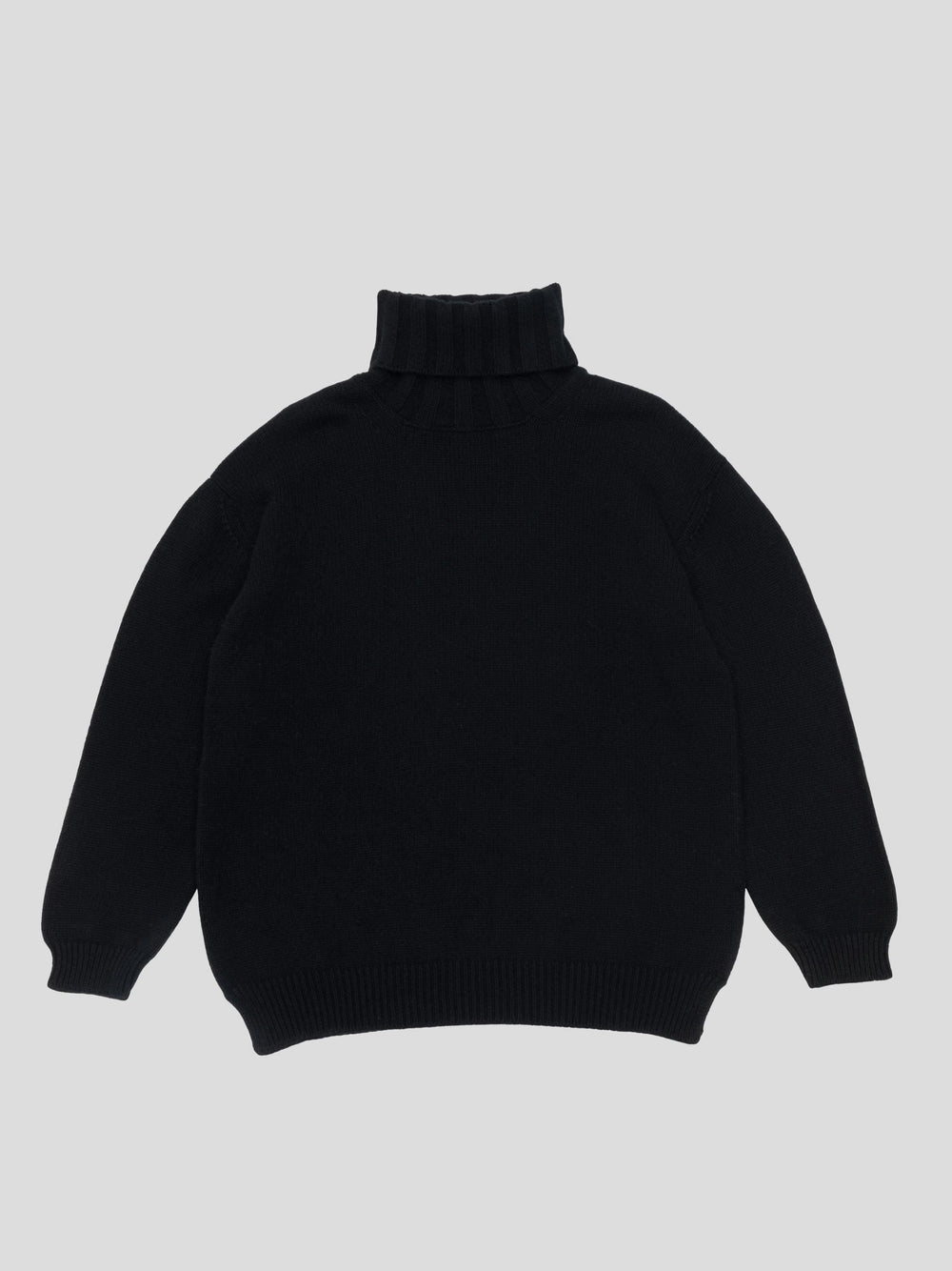 Mens Sloane Cashmere Roll Neck Sweater Black| Begg x Co