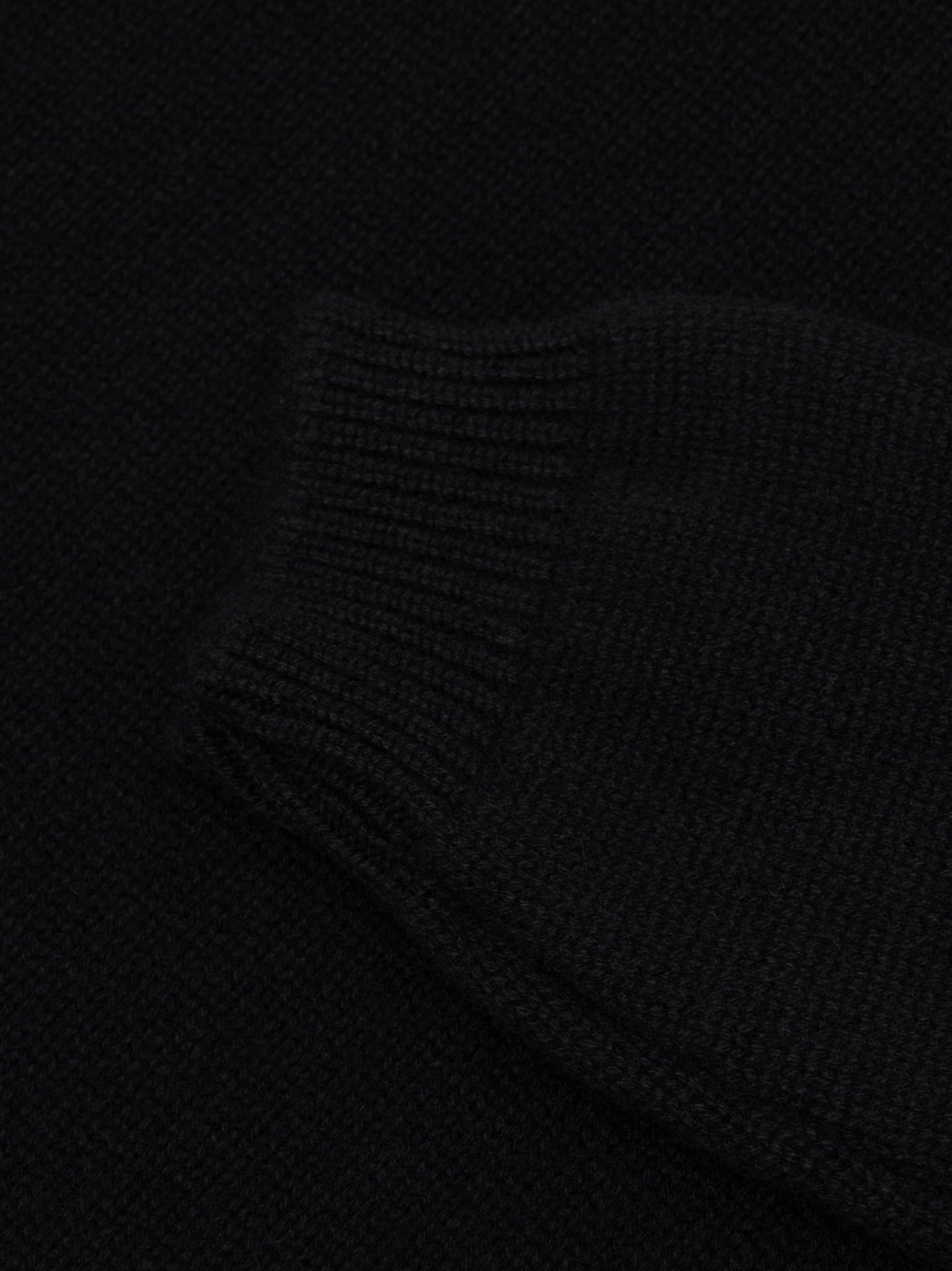 Mens Sloane Cashmere Roll Neck Sweater Black| Begg x Co