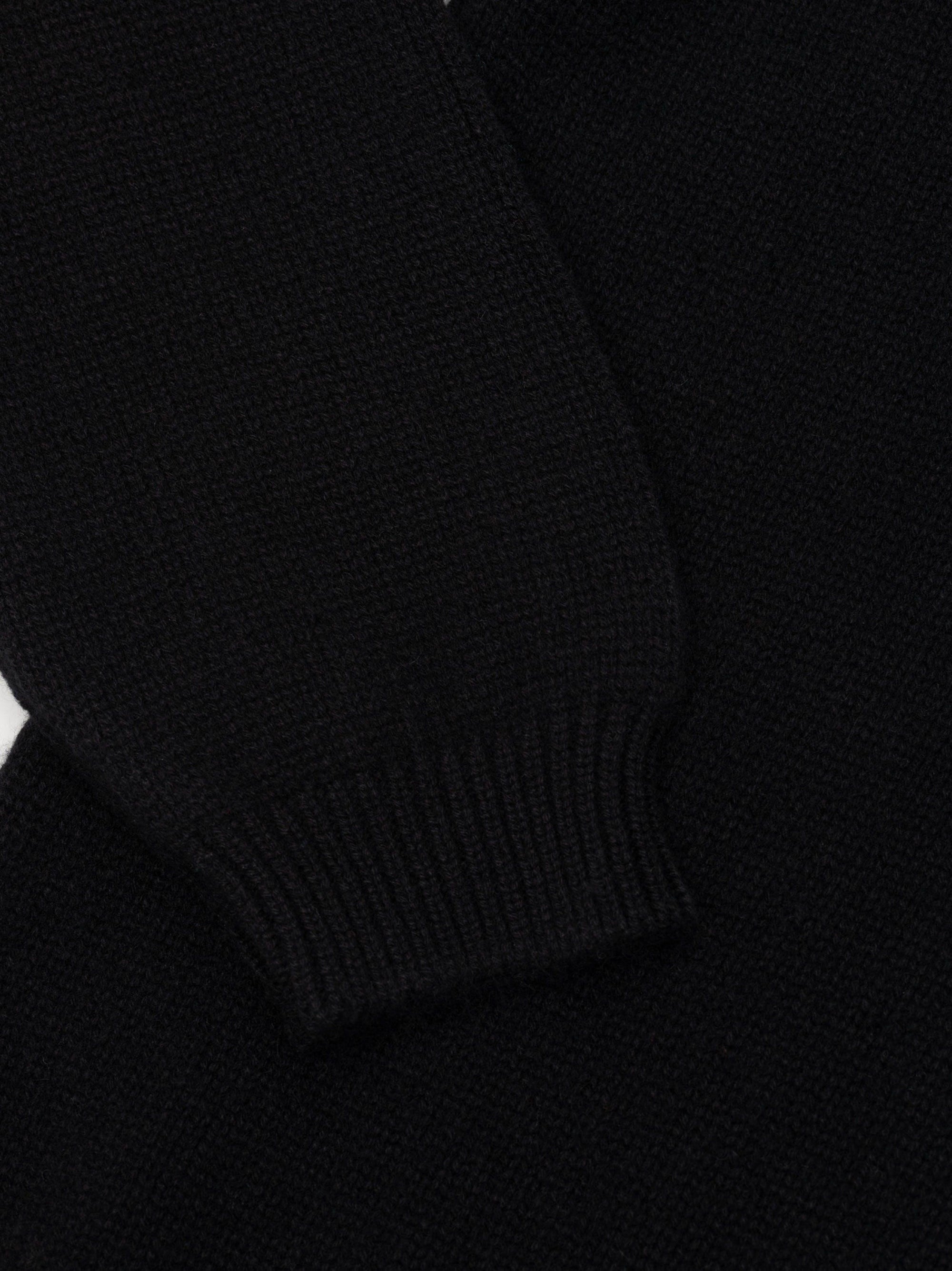 Mens Sloane Cashmere Roll Neck Sweater Black| Begg x Co