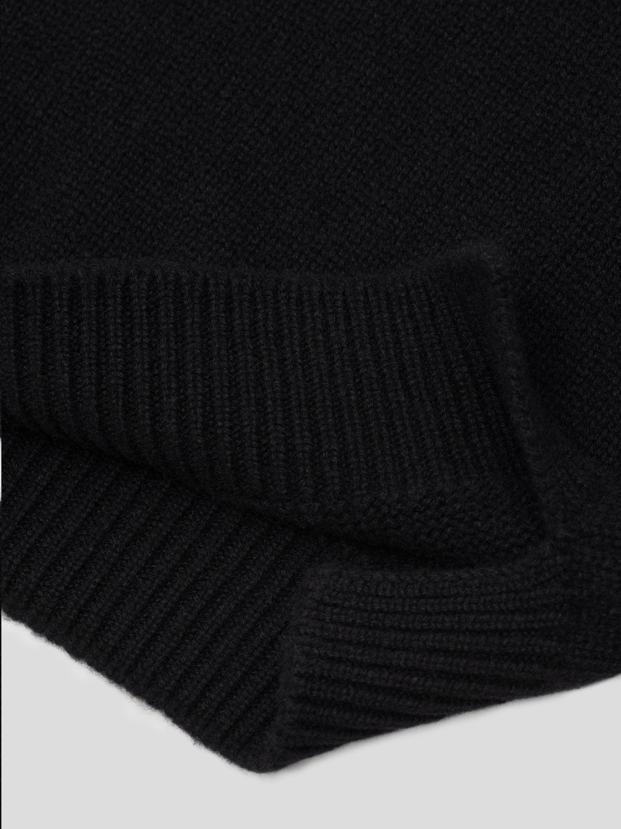 Women's Black Sophia Cashmere Roll Collar | Begg x Co