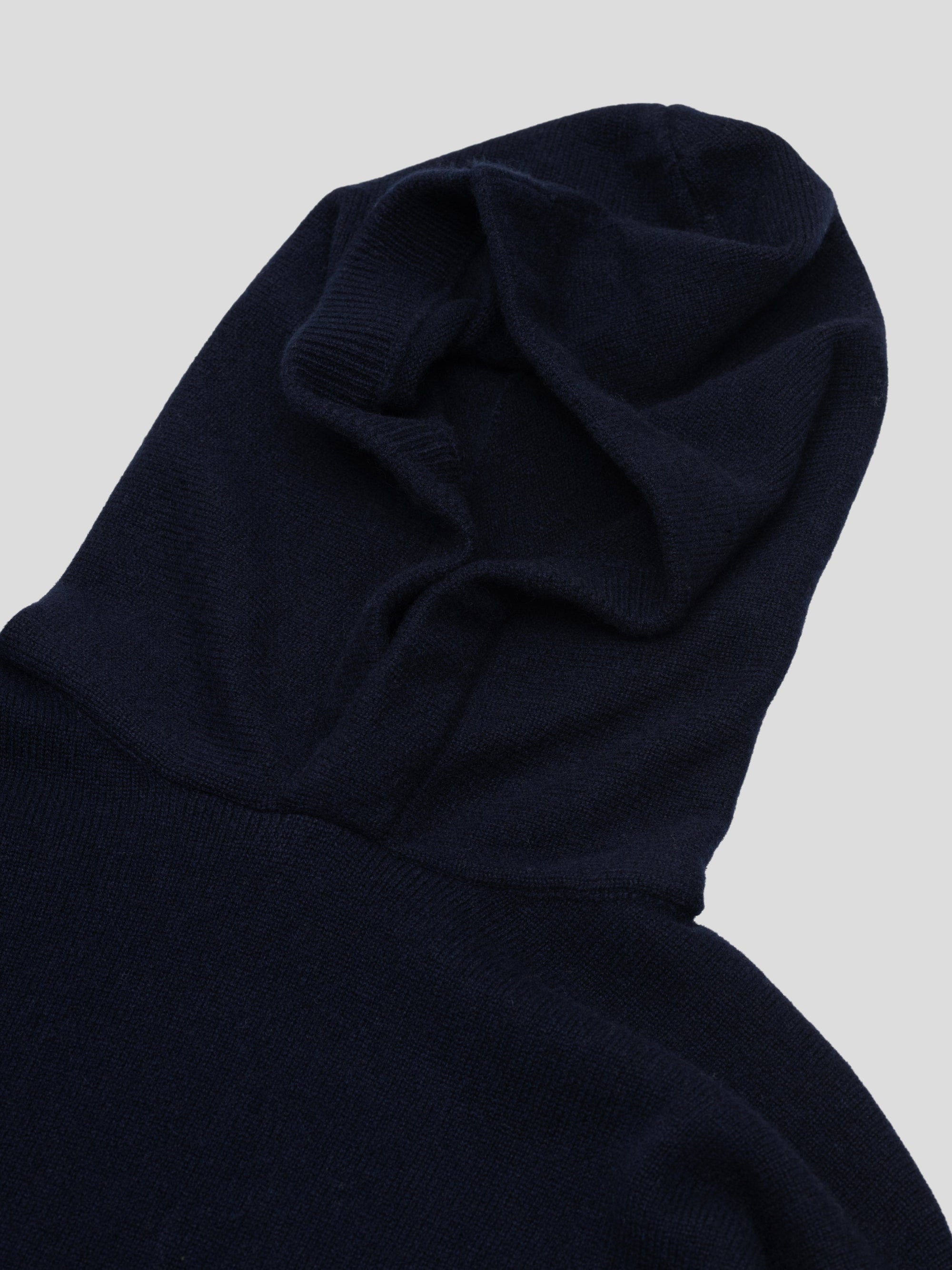 Mens Rockcliffe Cashmere Knitted Hoody Pacific | Begg x Co