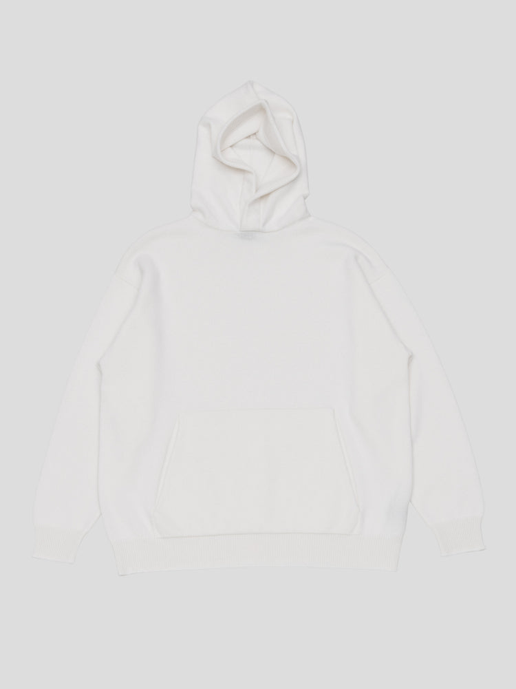 Mens Rockcliffe Cashmere Knitted Hoody Frost | Begg x Co