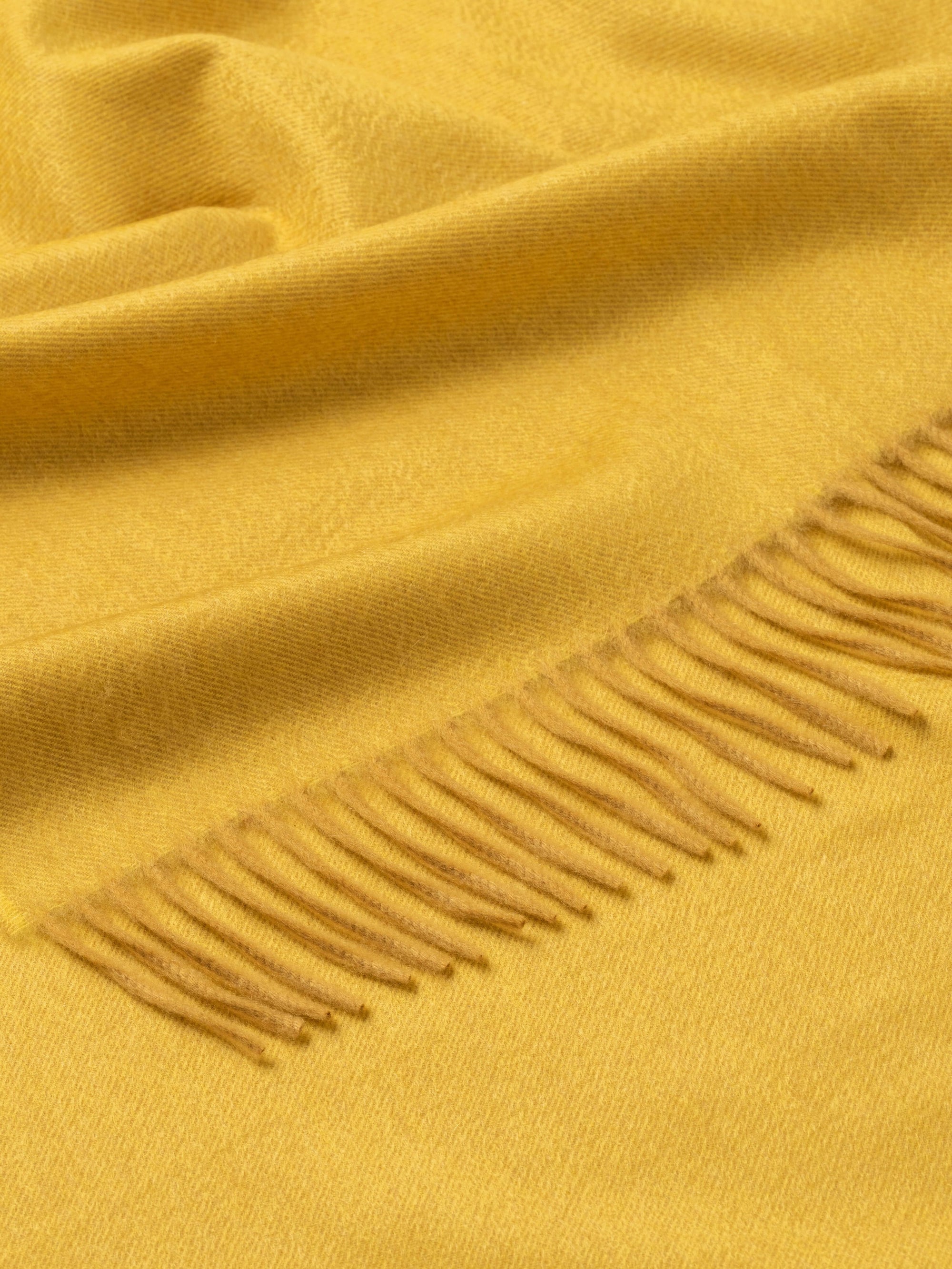 Arran Solid Cashmere Throw Golden Honey | Begg x Co