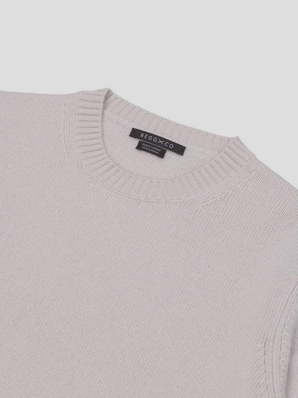 Womens Hepburn Cashmere Knitted Crew in Glacier | Begg x Co