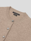 Womens Hepburn Golfer Cashmere Cardigan Natural Melange | Begg x Co