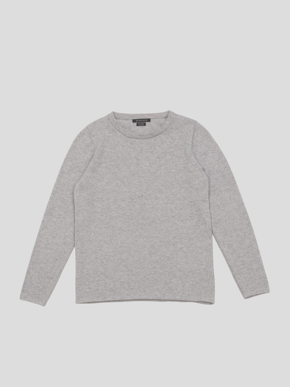 Womens Luxe Cashmere Knitted T-Shirt Feather Grey | Begg x Co