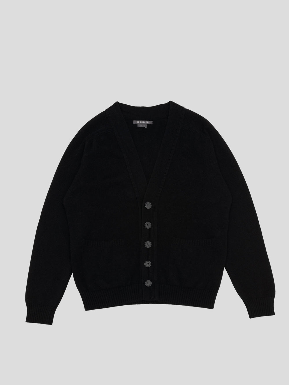 Mens Architect Knitted Cashmere Cardigan Black | Begg x Co