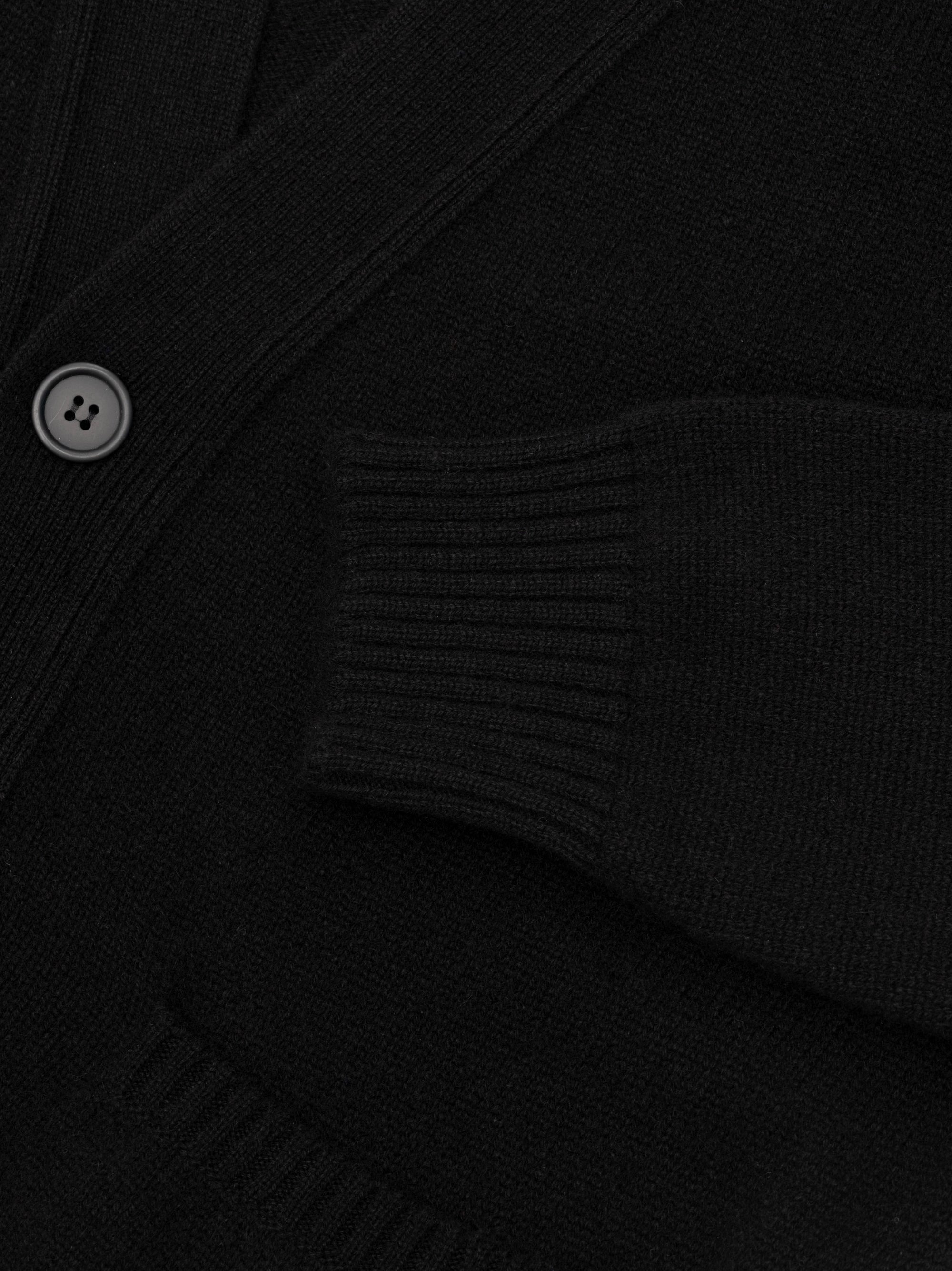 Mens Architect Knitted Cashmere Cardigan Black | Begg x Co