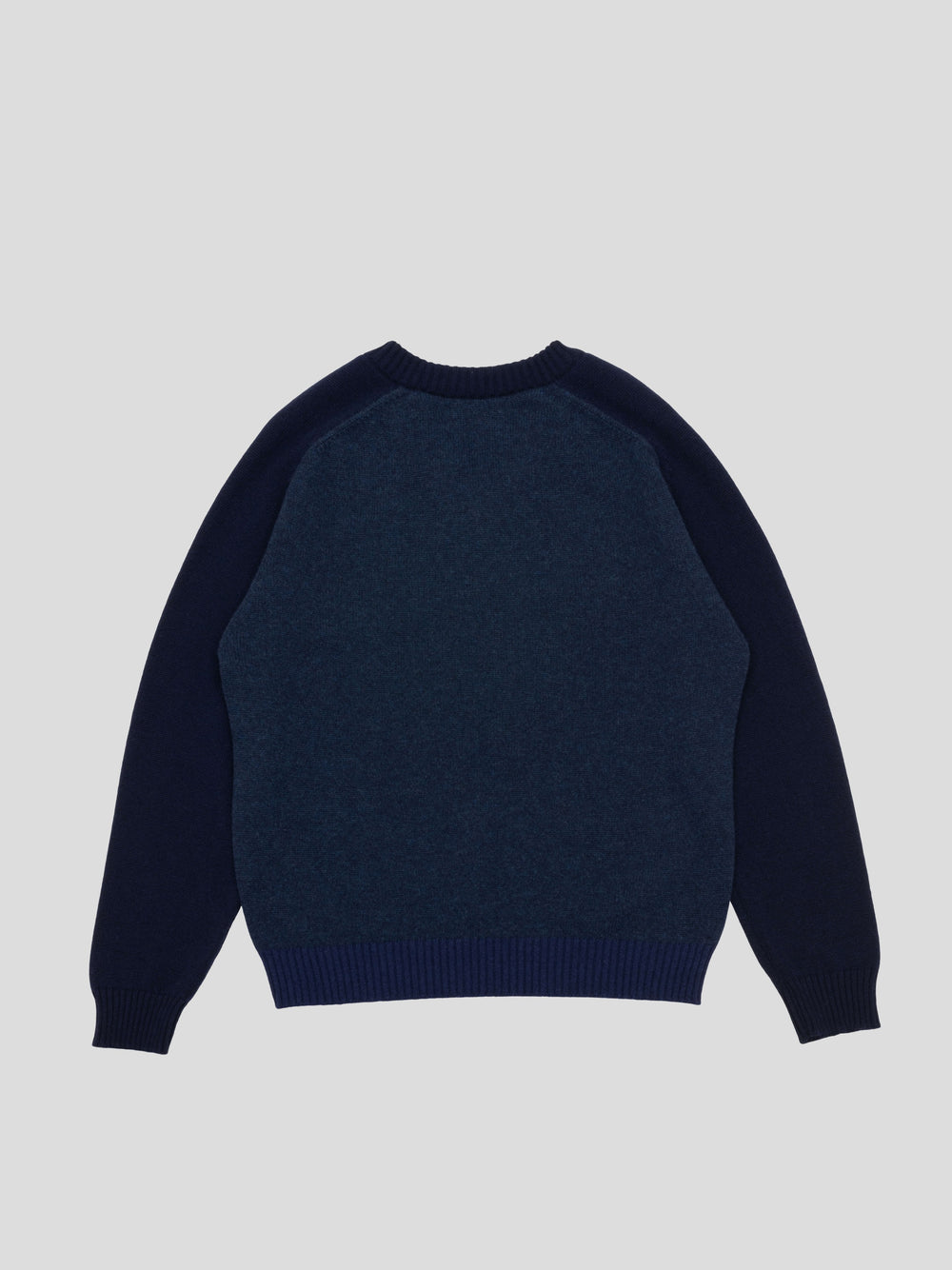 Mens Shadow Knitted Cashmere V-Neck Sweater Night Sky| Begg x Co