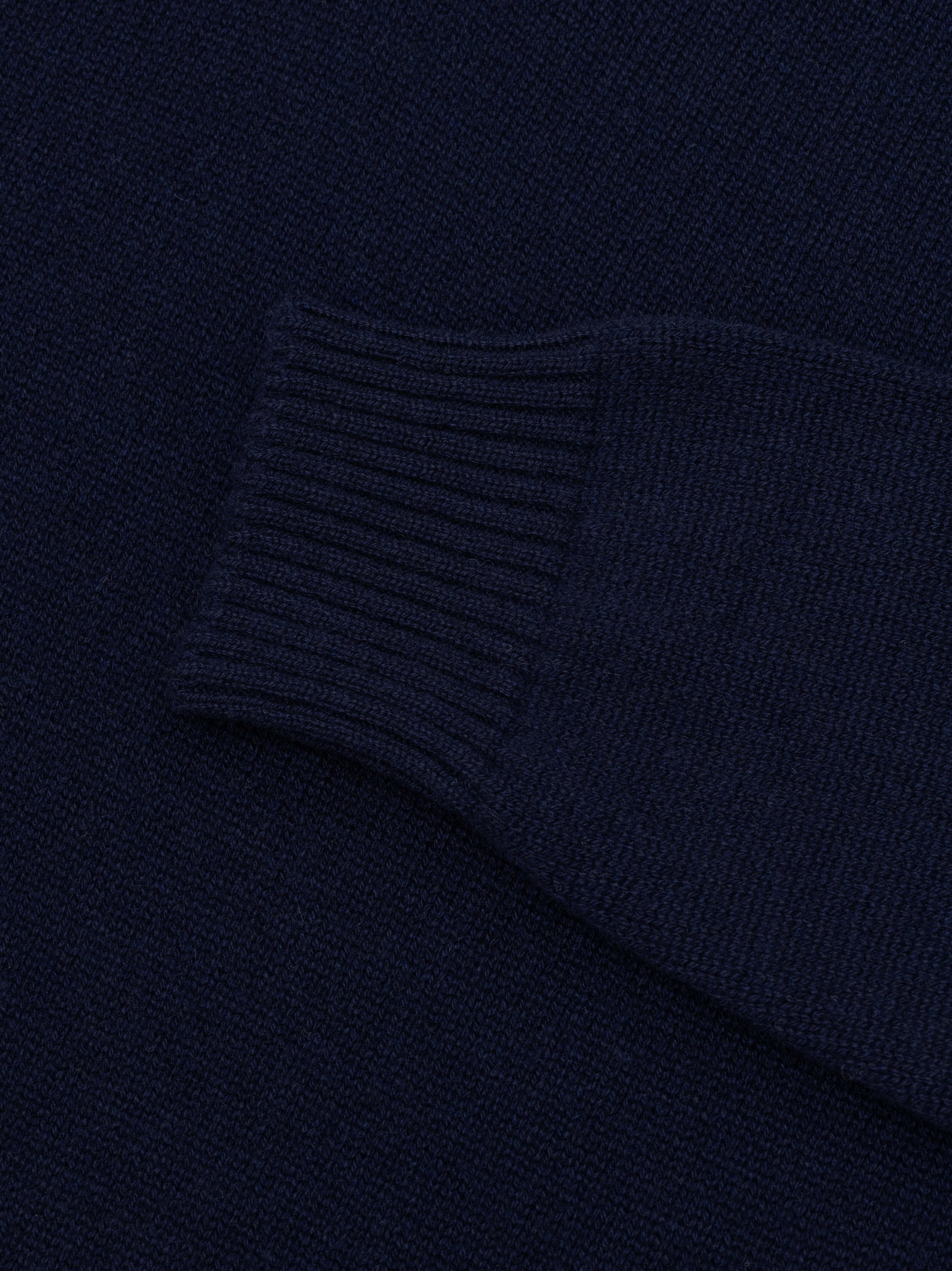 Mens Shadow Knitted Cashmere V-Neck Sweater Night Sky| Begg x Co