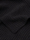 Furrow Knitted Cashmere Blanket Charcoal | Begg x Co