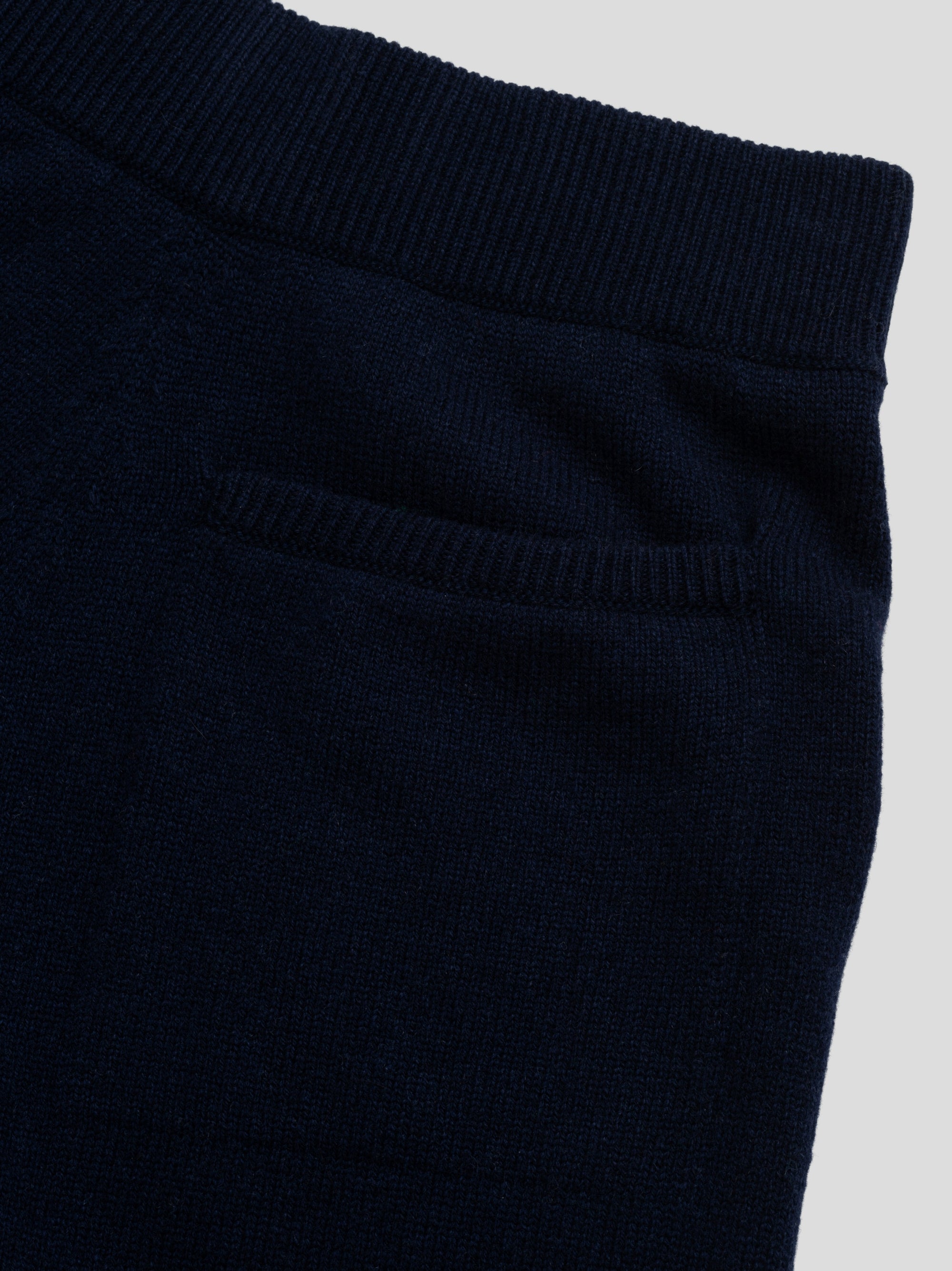 Women's Cashmere Knitted Lounge Pants in Navy by Begg x Co