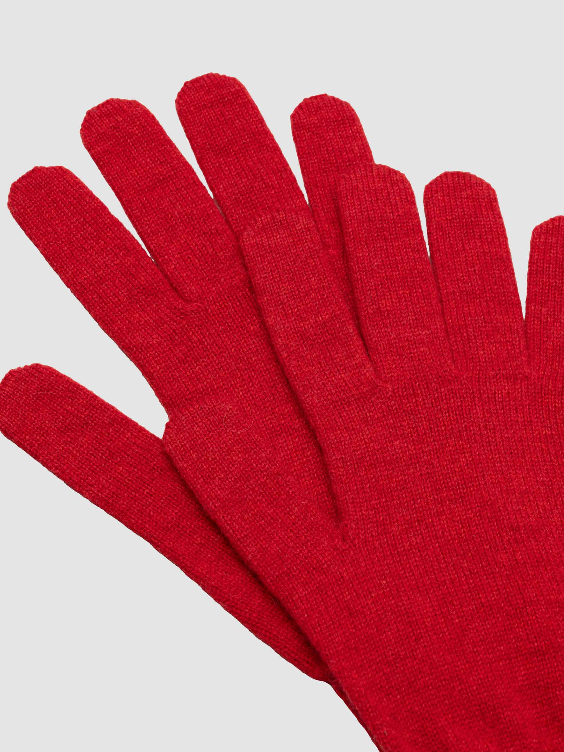 Men's Shaded Cashmere Knitted Gloves Dark Red | Begg x Co