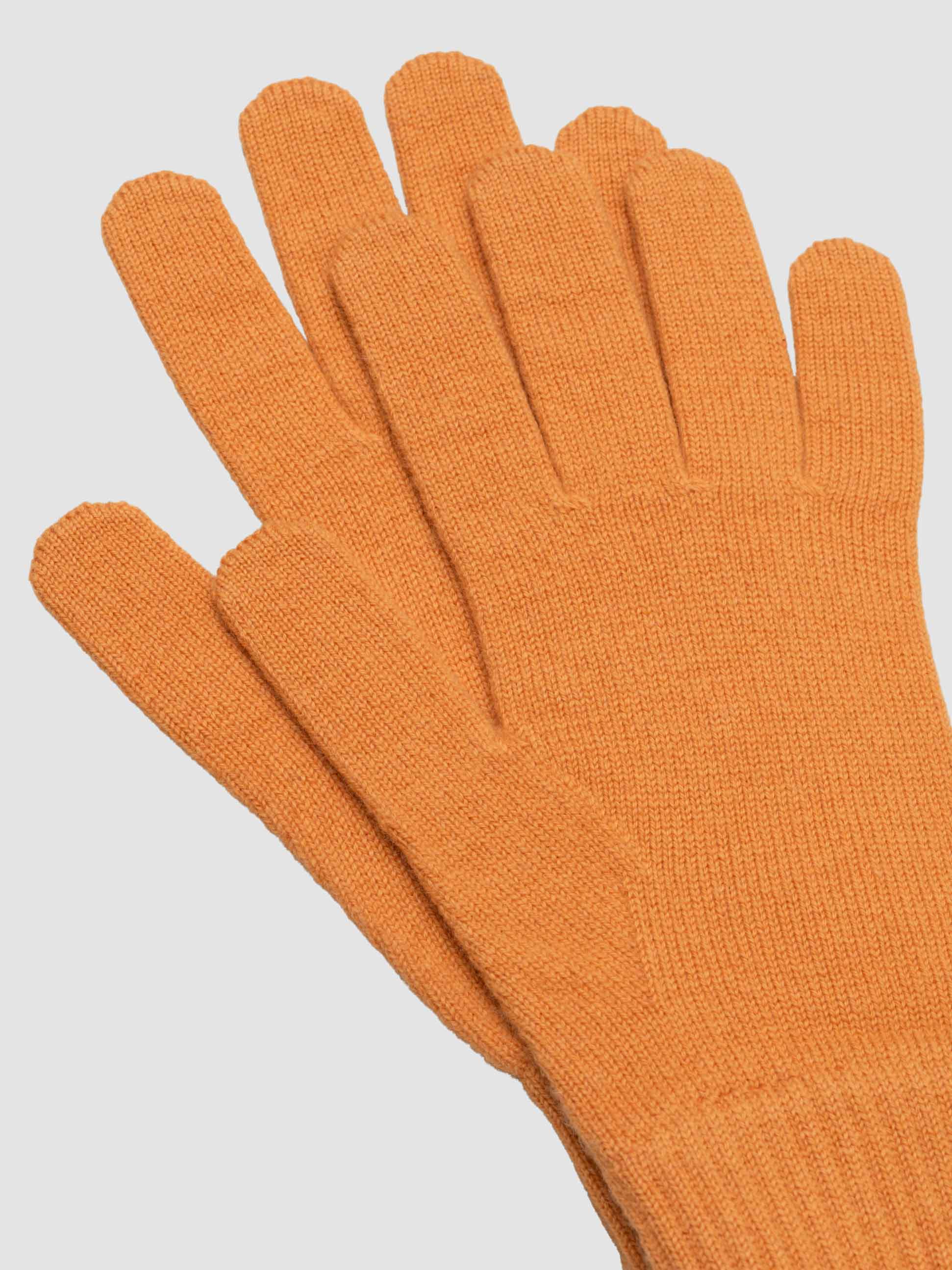 Men's Shaded Cashmere Knitted Gloves Orange | Begg x Co